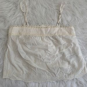 A&F White Crop Top